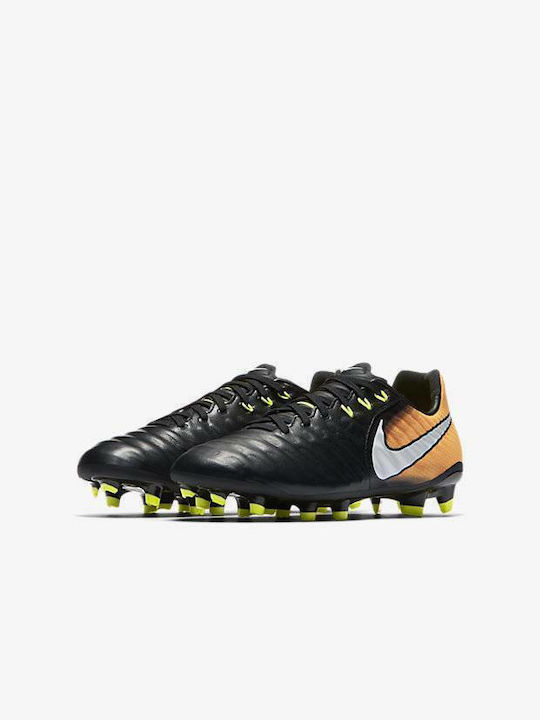 Tiempo Legend VII FG Παιδικά Ποδοσφαιρικά Παπούτσια με Τάπες Μαύρα