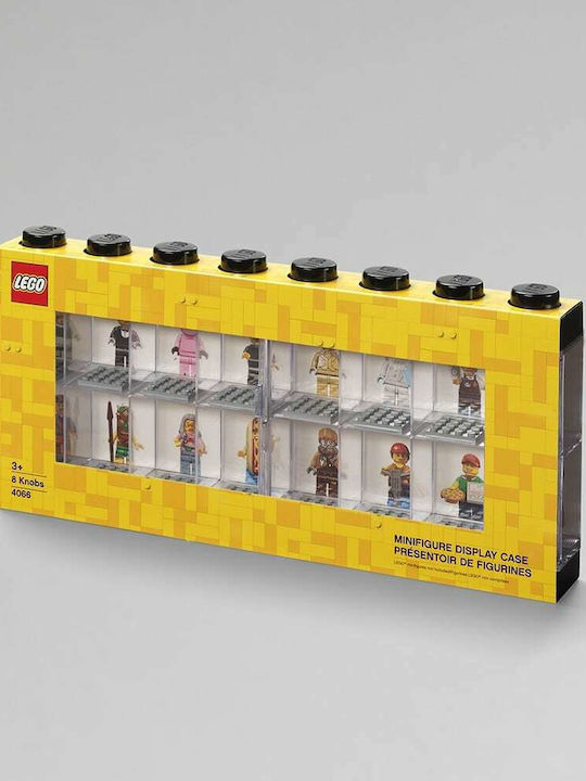 LEGO Kids Plastic Toy Storage Box Display Case 16 Black 38x18cm