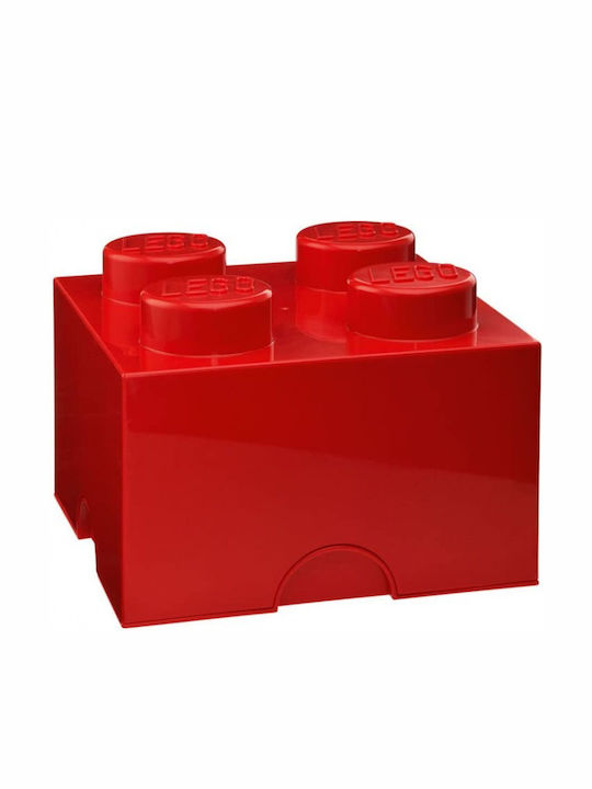 LEGO Детска кутия за съхранение от пластмаса 4-Stud Червен 25x25x18см 1бр