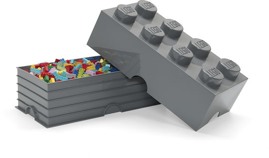 LEGO Παιδικό Κουτί Αποθήκευσης από Πλαστικό 8-Stud Γκρι 50x25x17cm