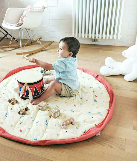 Play&go Kinder Spielmatte aus Stoff Icons Beige 120x40cm 1Stück