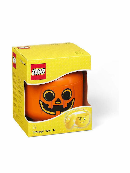 Room Copenhagen Παιδικό Κουτί Αποθήκευσης από Πλαστικό Lego Pumpkin Πορτοκαλί 16x16x19cm
