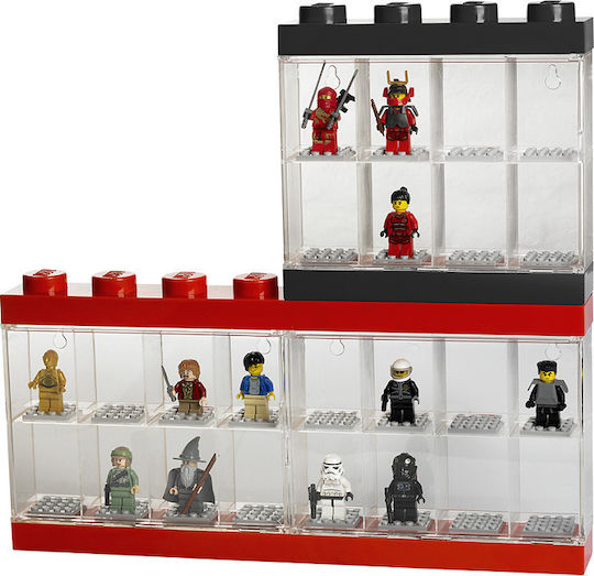 LEGO Children's Storage Box made of Plastic Display Case 8 Black 19.1x18.4x18.4cm 1pcs