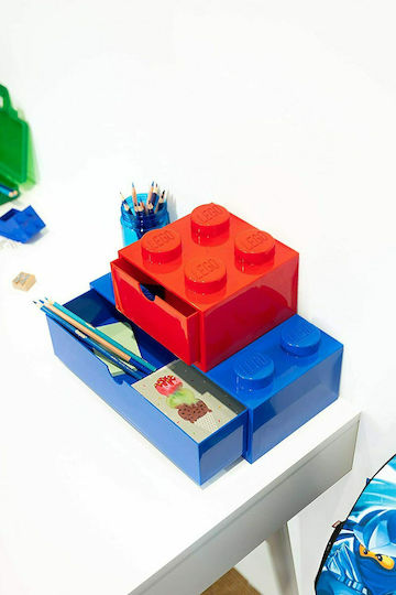 LEGO Children's Storage Box made of Plastic 4 Knobs Red 1pcs