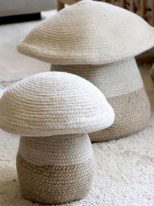 Lorena Canals Παιδικό Καλάθι Αποθήκευσης από Ύφασμα Mushroom Μπεζ 38x31cm