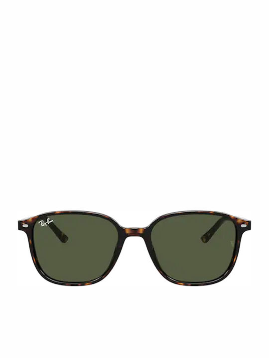 Ray Ban Leonard Unisex Sunglasses with Brown Tartaruga Plastic Frame and Green Lens RB2193 902/31