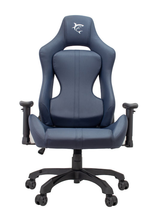 White Shark Monza Artificial Leather Gaming Chair with Adjustable Arms Blue
