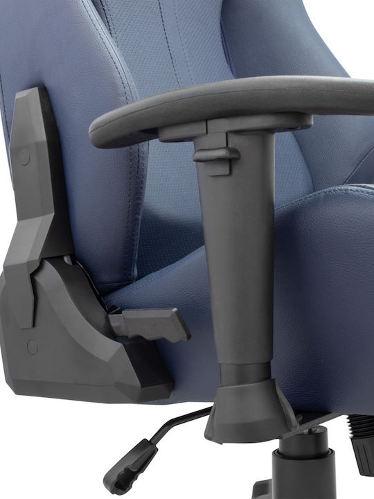 White Shark Monza Artificial Leather Gaming Chair with Adjustable Arms Blue