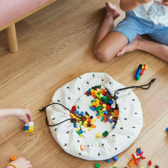 Play&go Kinder Spielmatte aus Stoff Mini Thunderbolt Weiß 40cm 1Stück