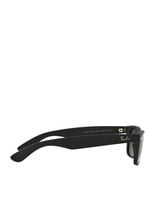 Ray Ban Wayfarer Унисекс Слънчеви Очила с Черна Пластмасова Рамка и Зелени Поляризирани Лещи RB2132 622/58