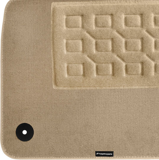 Set of Front and Rear Mats 4pcs for Audi Q3 2011 2018 Beige