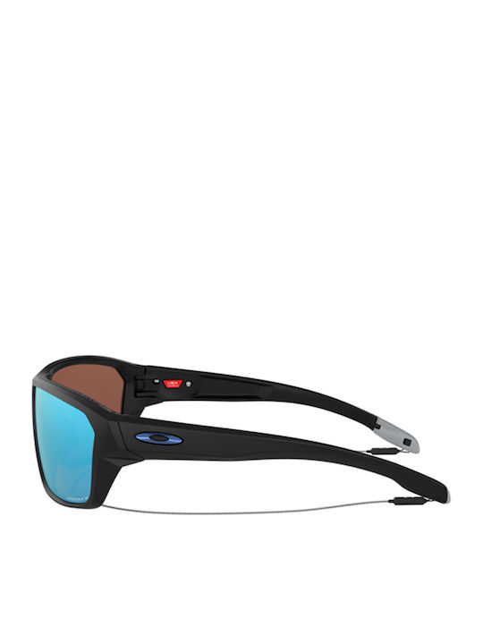 Oakley Split Shot Men's Sunglasses with Black Plastic Frame and Light Blue Polarized Mirror Lens OO9416-06