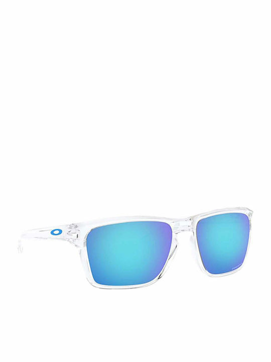 Oakley Sylas Men's Sunglasses with Transparent Plastic Frame and Light Blue Mirror Lens OO9448-04