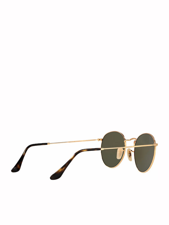 Ray Ban Round Metal Unisex Γυαλιά Ηλίου με Χρυσό Μεταλλικό Σκελετό και Μπλε Καθρέφτη Φακό RB3447N 001/30