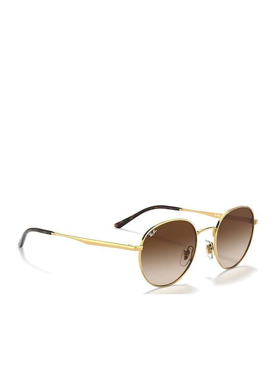 Ray Ban Унисекс Слънчеви Очила с Златен Метален Рамка и Кафяв Преливащ Лещи RB3681 001/13