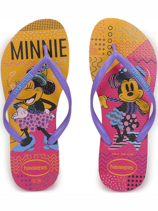 Παιδικές Σαγιονάρες Flip Flops Minnie Μωβ Slim Disney Cool