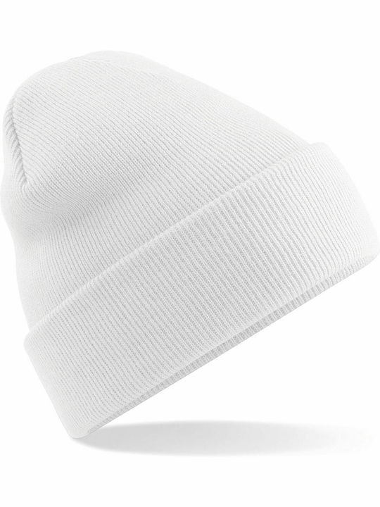 Ανδρικός Beanie Σκούφος σε Λευκό χρώμα
