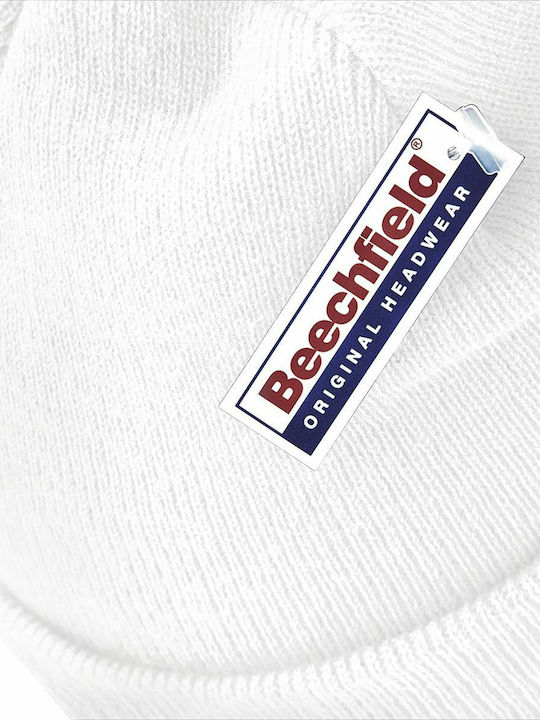 Ανδρικός Beanie Σκούφος σε Λευκό χρώμα