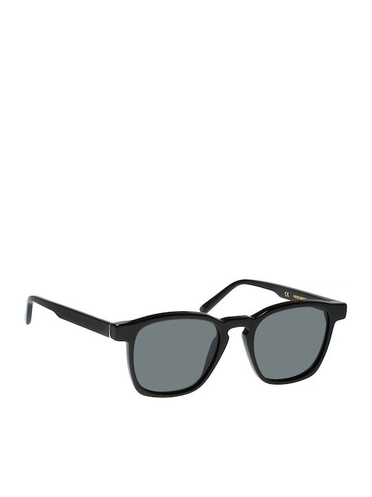 Retrosuperfuture Unico Herren Sonnenbrille mit Schwarz Kunststoff Gestell und Schwarz Linse