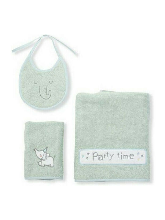 Funna Baby Σετ Βρεφικές Πετσέτες 3τμχ Party Mint