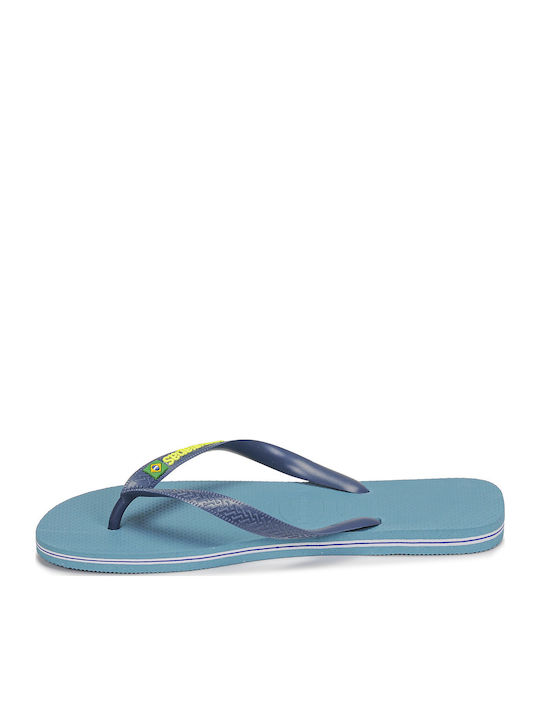 Brasil Logo Men's Flip Flops Blue
