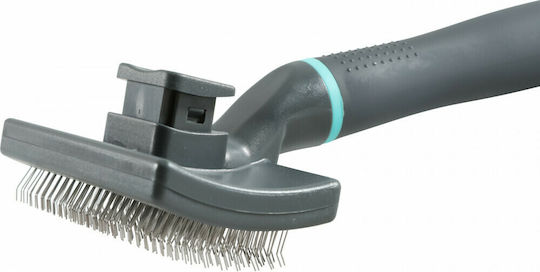 Zolux ANAH Brush With Extendable Needles Brush Small for Misc Hair Lengths for Coat Grooming Turquoise