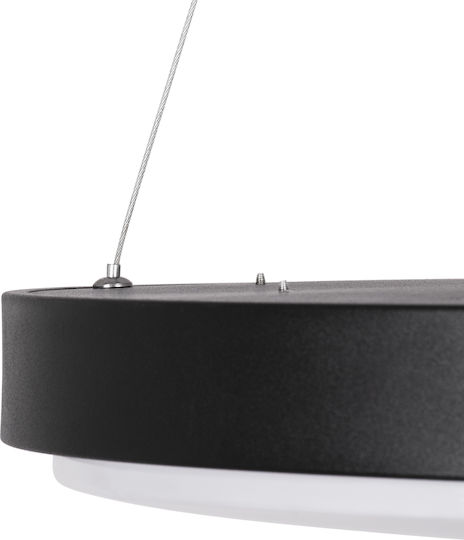 GloboStar Casper Black LED Ceiling Light with Warm to Cool White Light 45x45cm