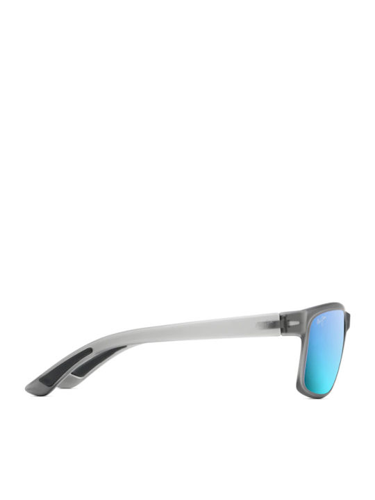 Maui Jim Ανδρικά Γυαλιά Ηλίου με Γκρι Κοκκάλινο Σκελετό και Γαλάζιο Polarized Καθρέφτη Φακό B439-11M