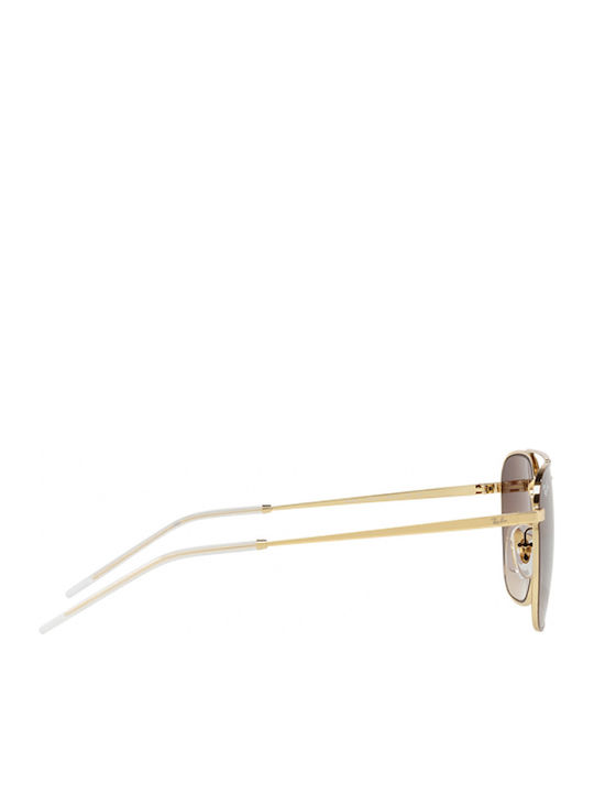 Ray Ban Herren Sonnenbrille mit Gold Metall Gestell und Braun Verlaufsfarbe Linse RB3588 9055/13