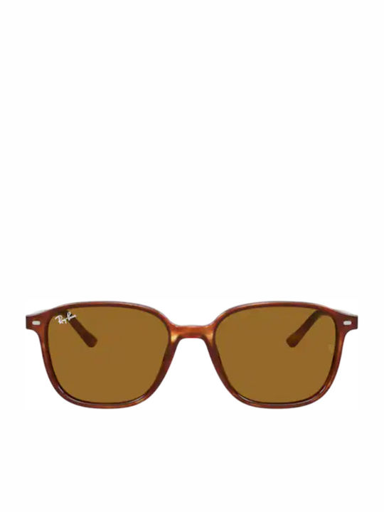 Ray Ban Leonard Sonnenbrillen mit Braun Schildkröte Rahmen und Braun Linse RB2193 954/33