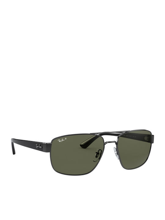Ray Ban Ochelari De Soare Pentru Bărbați Cu Ramă Argintie Și Lentile Verzi Polarized RB3663 004/58