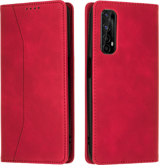 Bodycell PU Leather Wallet Synthetic Leather Red (Realme 7)
