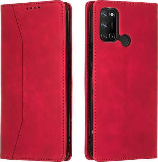 Bodycell PU Leather Портмоне Изкуствена кожа Червен (Realme 7i)