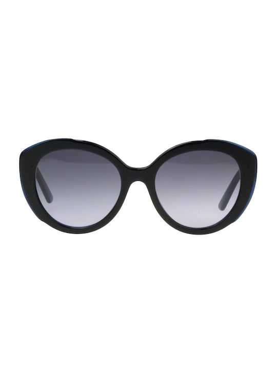 Prada Women's Sunglasses with Black Plastic Frame and Purple Gradient Lens PR01YS 08V08I