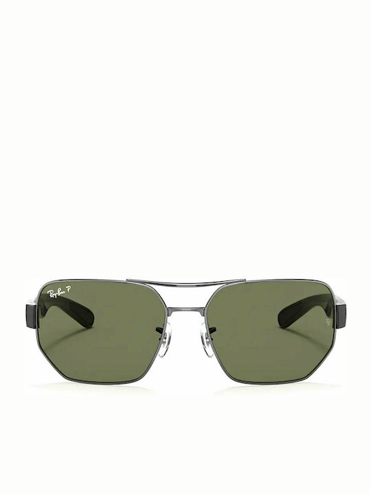 Ray Ban Herren Sonnenbrillen mit Gray Metall Gestell und Grün Polarisiert Linse RB3672 004/9A