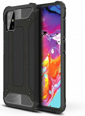 Hurtel Tough Armor Plastic Back Cover Durable Black (Galaxy A71)