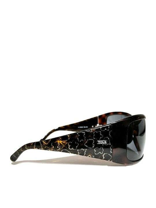 Tous Women's Sunglasses with Brown Tartaruga Plastic Frame and Black Lens STO587 0978