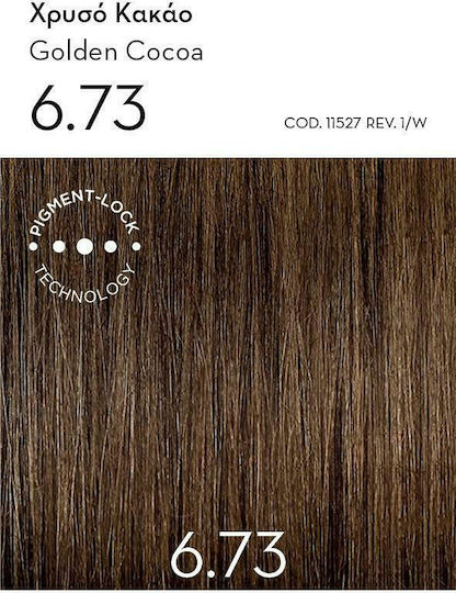Korres Argan Oil Advanced Colorant Vopsea de Păr Fără Amoniac 6.73 Cacao Auriu 50ml