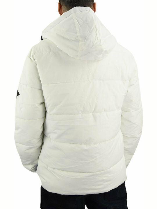 Splendid Men's Winter Puffer Jacket White