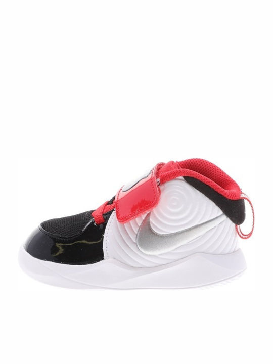 Hustle Team Hustle D 9 Auto TD Kids Sports Shoes Basketball with Hoop & Loop Closure White