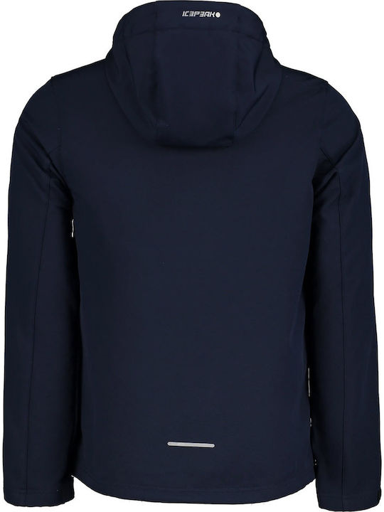 Winter Jacket Softshell Waterproof and Windproof Navy Blue