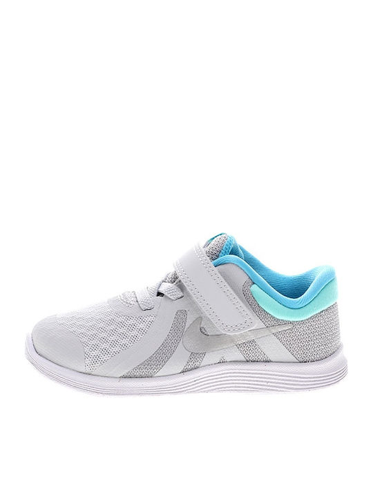 Revolution Revolution 4 TD Kids Sports Shoes Running with Hoop & Loop Closure Pure Platinum / Metallic Silver