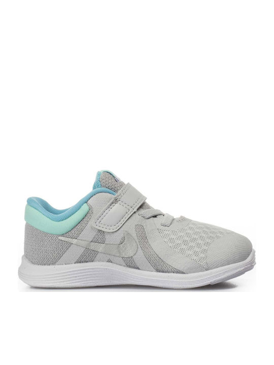 Revolution Revolution 4 TD Kids Sports Shoes Running with Hoop & Loop Closure Pure Platinum / Metallic Silver
