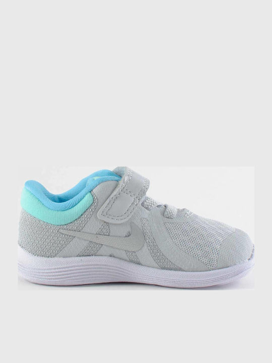 Revolution Revolution 4 TD Kids Sports Shoes Running with Hoop & Loop Closure Pure Platinum / Metallic Silver