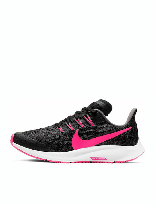 Air Zoom Pegasus 36 Αθλητικά Παιδικά Παπούτσια Running με Κορδόνια Black / Hyper Pink / Gunsmoke