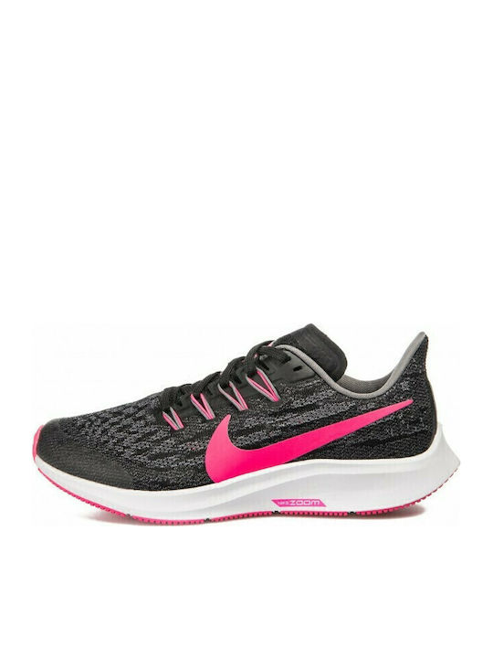 Air Zoom Pegasus 36 Αθλητικά Παιδικά Παπούτσια Running με Κορδόνια Black / Hyper Pink / Gunsmoke