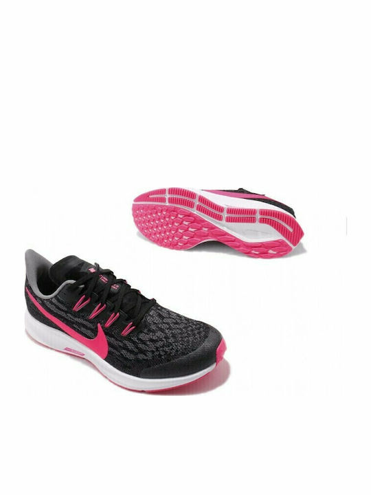 Air Zoom Pegasus 36 Αθλητικά Παιδικά Παπούτσια Running με Κορδόνια Black / Hyper Pink / Gunsmoke