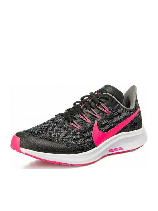 Air Zoom Pegasus 36 Αθλητικά Παιδικά Παπούτσια Running με Κορδόνια Black / Hyper Pink / Gunsmoke