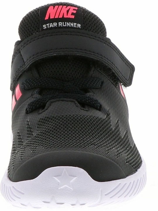Star Runner TDV Kids Sports Shoes Running with Hoop & Loop Closure Black