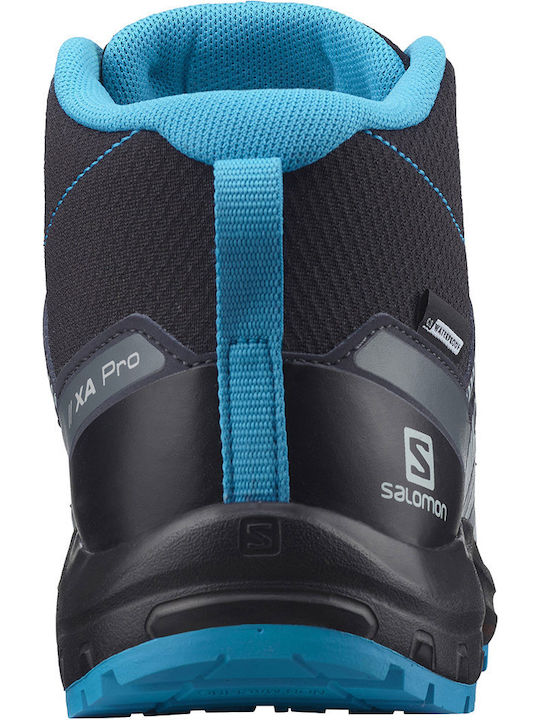 Xa Pro V8 Waterproof Kids Sports Shoes Running with Laces Black